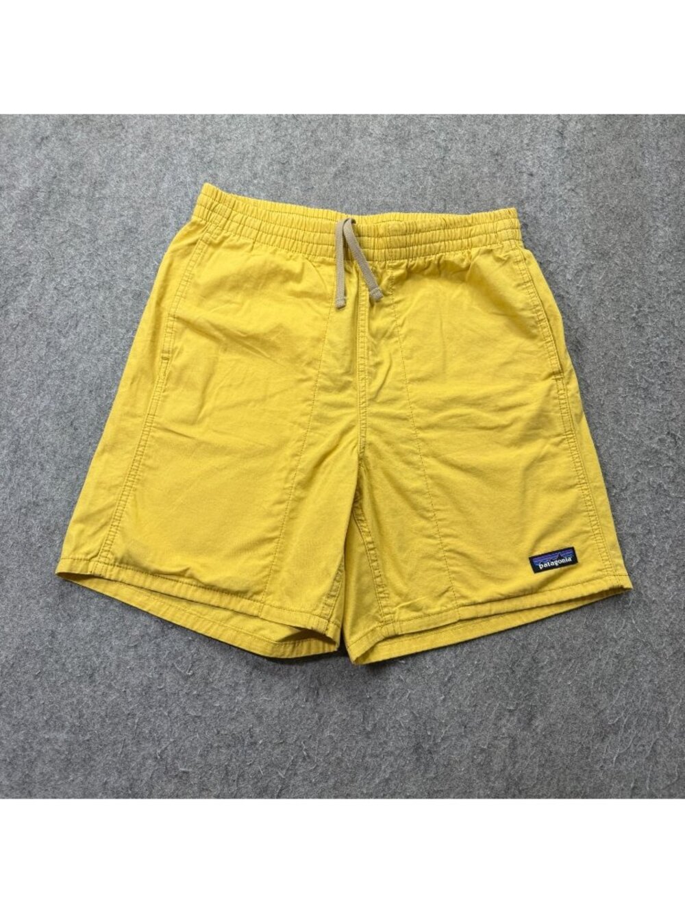 Patagonia Funhoggers Shorts Men S Surfboard Yellow 6" Elastic Waist Woven 57145